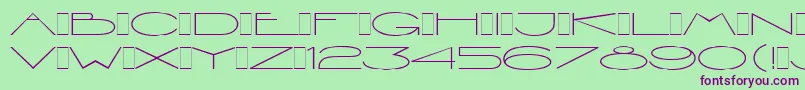 ViennaExtendedLetPlain.1.0-Schriftart – Violette Schriften auf grünem Hintergrund