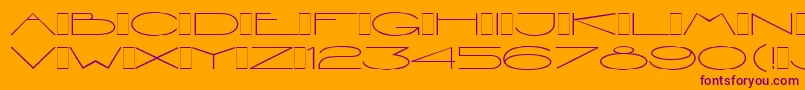 ViennaExtendedLetPlain.1.0 Font – Purple Fonts on Orange Background
