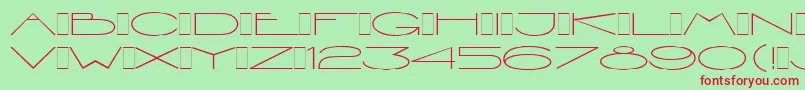 Шрифт ViennaExtendedLetPlain.1.0 – красные шрифты на зелёном фоне