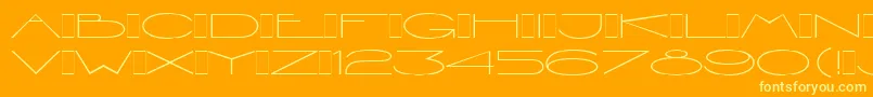 ViennaExtendedLetPlain.1.0 Font – Yellow Fonts on Orange Background