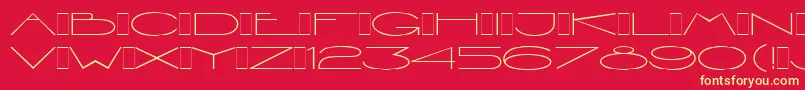 ViennaExtendedLetPlain.1.0 Font – Yellow Fonts on Red Background