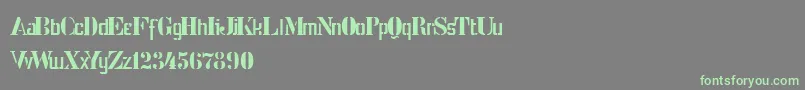 StencilIntellectaLimitedSet-fontti – vihreät fontit harmaalla taustalla
