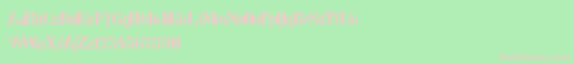 フォントStencilIntellectaLimitedSet – 緑の背景にピンクのフォント