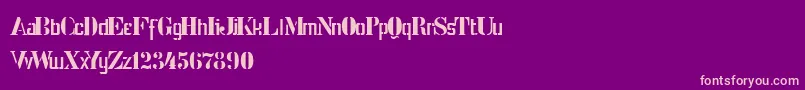 Fonte StencilIntellectaLimitedSet – fontes rosa em um fundo violeta