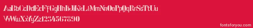 StencilIntellectaLimitedSet Font – Pink Fonts on Red Background