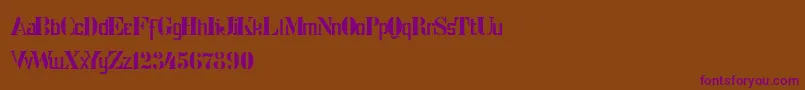 StencilIntellectaLimitedSet Font – Purple Fonts on Brown Background