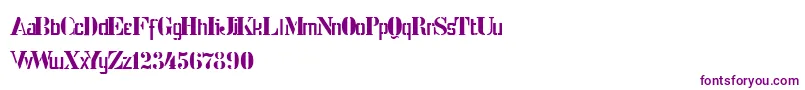 StencilIntellectaLimitedSet Font – Purple Fonts on White Background