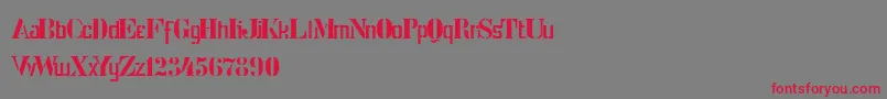 Шрифт StencilIntellectaLimitedSet – красные шрифты на сером фоне