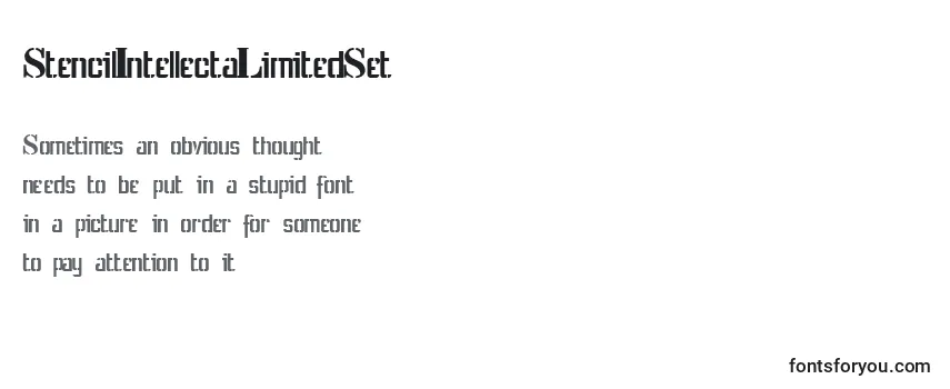 Шрифт StencilIntellectaLimitedSet (50142)