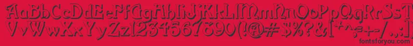 GrangeShadow Font – Black Fonts on Red Background