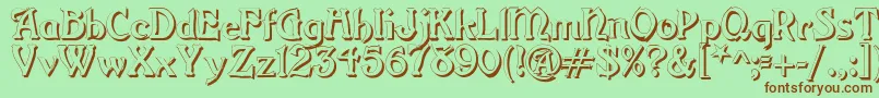 GrangeShadow Font – Brown Fonts on Green Background