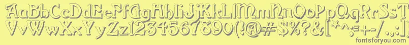 GrangeShadow Font – Gray Fonts on Yellow Background
