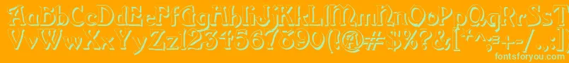 GrangeShadow Font – Green Fonts on Orange Background