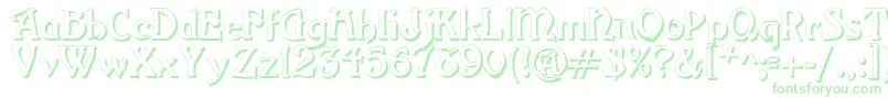 GrangeShadow Font – Green Fonts on White Background