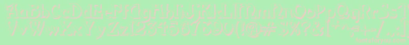 GrangeShadow Font – Pink Fonts on Green Background