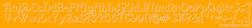 GrangeShadow Font – Pink Fonts on Orange Background