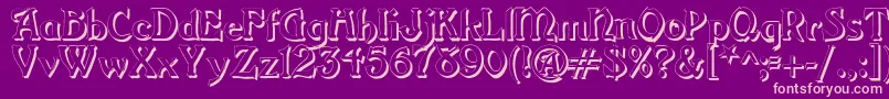 GrangeShadow Font – Pink Fonts on Purple Background