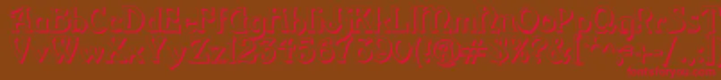 GrangeShadow Font – Red Fonts on Brown Background