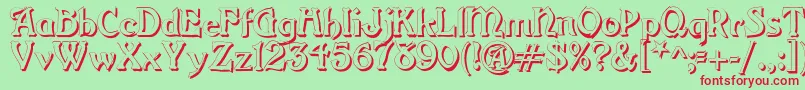 GrangeShadow Font – Red Fonts on Green Background