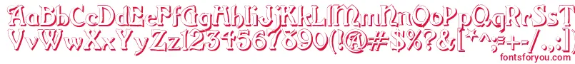 GrangeShadow Font – Red Fonts on White Background