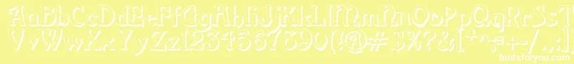 GrangeShadow Font – White Fonts on Yellow Background