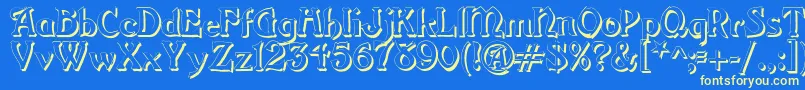 GrangeShadow Font – Yellow Fonts on Blue Background