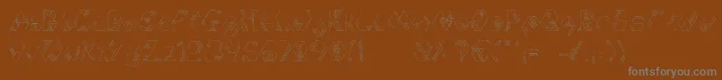 Police IsoHandmade – polices grises sur fond brun