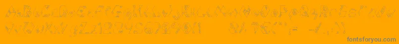 IsoHandmade Font – Gray Fonts on Orange Background