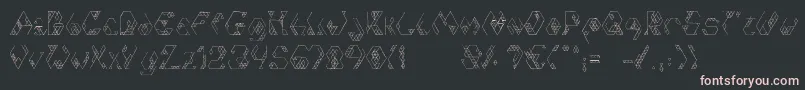 Шрифт IsoHandmade – розовые шрифты на чёрном фоне