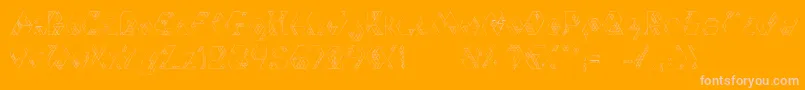 Więcej informacji o czcionce IsoHandmade Czcionka IsoHandmade – różowe czcionki na pomarańczowym tle