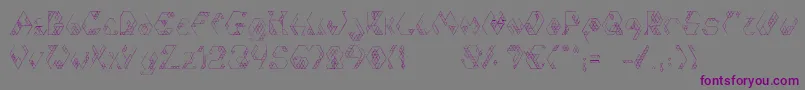 IsoHandmade Font – Purple Fonts on Gray Background