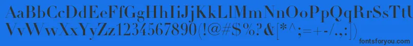 DidotltstdHeadline Font – Black Fonts on Blue Background