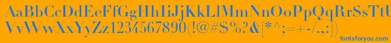 DidotltstdHeadline Font – Blue Fonts on Orange Background