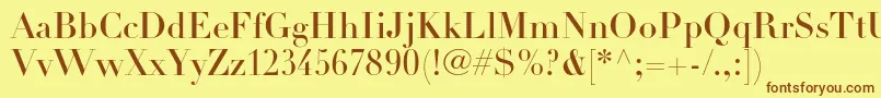 DidotltstdHeadline Font – Brown Fonts on Yellow Background