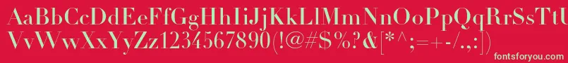 DidotltstdHeadline Font – Green Fonts on Red Background