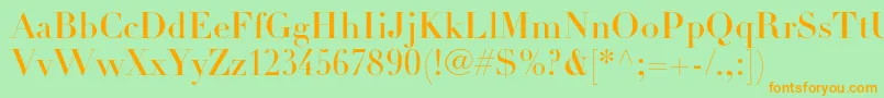 DidotltstdHeadline Font – Orange Fonts on Green Background