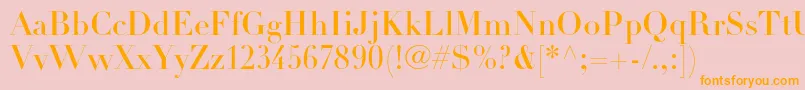 DidotltstdHeadline Font – Orange Fonts on Pink Background