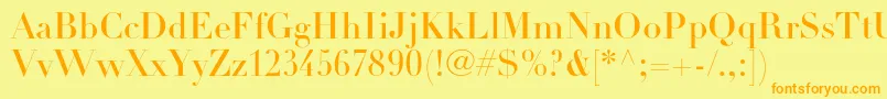 DidotltstdHeadline-Schriftart – Orangefarbene Schriften auf gelbem Hintergrund