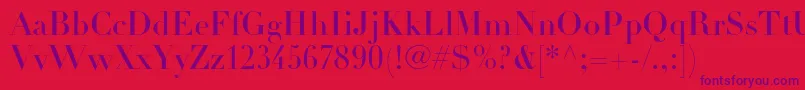 DidotltstdHeadline Font – Purple Fonts on Red Background