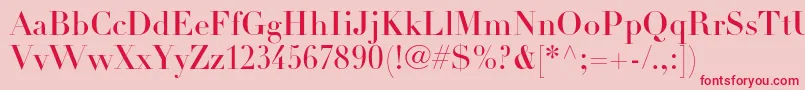 DidotltstdHeadline Font – Red Fonts on Pink Background