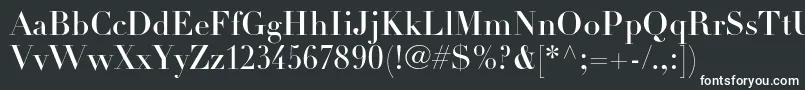 DidotltstdHeadline-fontti – valkoiset fontit mustalla taustalla