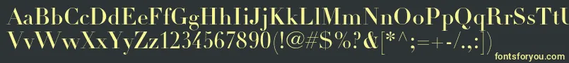 フォントDidotltstdHeadline – 黒い背景に黄色の文字