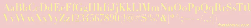 DidotltstdHeadline Font – Yellow Fonts on Pink Background
