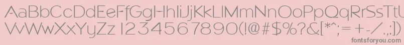 NapoliXlight Font – Gray Fonts on Pink Background