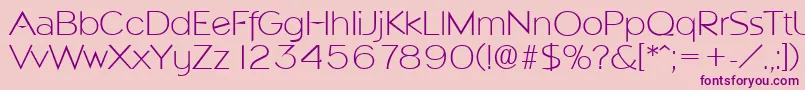 NapoliXlight Font – Purple Fonts on Pink Background