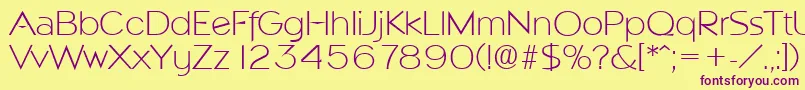 NapoliXlight Font – Purple Fonts on Yellow Background