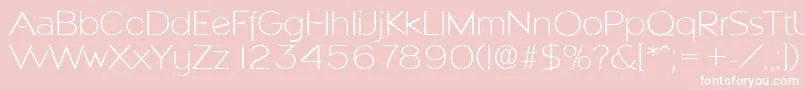 NapoliXlight Font – White Fonts on Pink Background