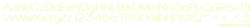 NapoliXlight Font – Yellow Fonts on White Background