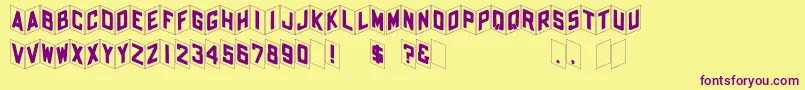 Shohl Font – Purple Fonts on Yellow Background