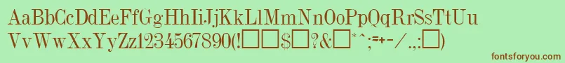 NeoForge Font – Brown Fonts on Green Background